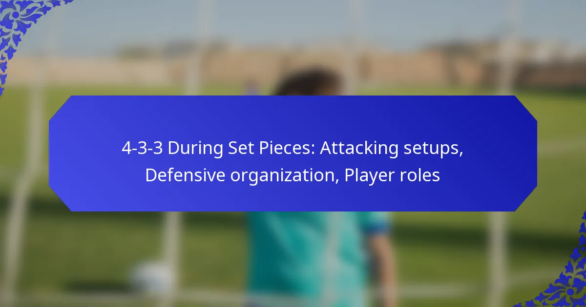 4-3-3 During Set Pieces: Attacking setups, Defensive organization, Player roles